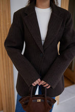 Load image into Gallery viewer, Tailored Brown Wool Blazer
